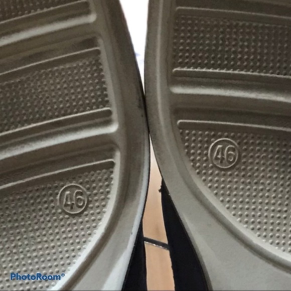 ECCO Oxford Tan Gray Mens Shoe Size 12-12.5 Extra Wide - Picture 8 of 9